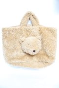 WONDERFUL WORLD / 立体くまモチーフトートバッグ  キャメル Y-25-12-12-089-LO-BG-SZ-ZY