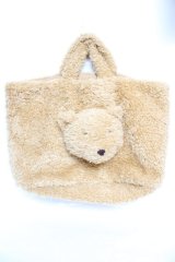 WONDERFUL WORLD / 立体くまモチーフトートバッグ  キャメル Y-25-12-12-089-LO-BG-SZ-ZY