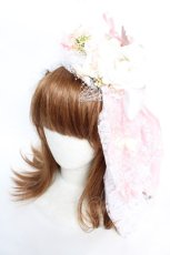 画像1: Atelier Beatrice / 蜂鳥レースカチューシャ  ピンク Y-25-12-12-097-GO-AC-SZ-ZT635 (1)