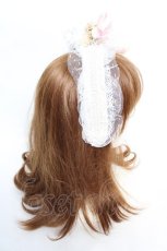 画像4: Atelier Beatrice / 蜂鳥レースカチューシャ  ピンク Y-25-12-12-097-GO-AC-SZ-ZT635 (4)