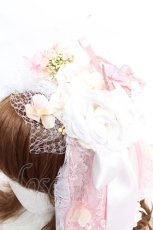 画像5: Atelier Beatrice / 蜂鳥レースカチューシャ  ピンク Y-25-12-12-097-GO-AC-SZ-ZT635 (5)