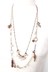 axes femme / モチーフ2連ネックレス  Aゴールド Y-25-12-12-010-AX-AC-SZ-ZY