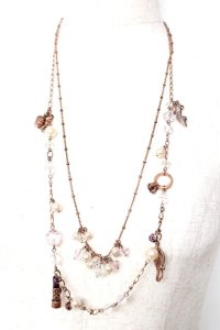 axes femme / モチーフ2連ネックレス  Aゴールド Y-25-12-12-010-AX-AC-SZ-ZY