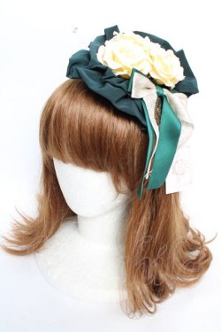 画像1: metamorphose / 無地円形フリルカチューシャ  グリーン Y-25-12-12-101-ME-AC-SZ-ZY