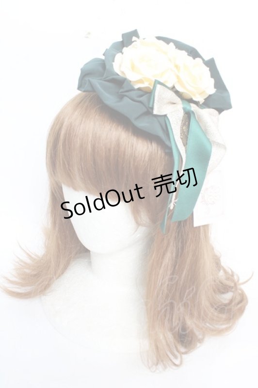 画像1: metamorphose / 無地円形フリルカチューシャ  グリーン Y-25-12-12-101-ME-AC-SZ-ZT0304V (1)