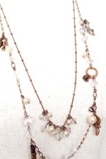 画像2: axes femme / モチーフ2連ネックレス  Aゴールド Y-25-12-12-010-AX-AC-SZ-ZT649F001 (2)