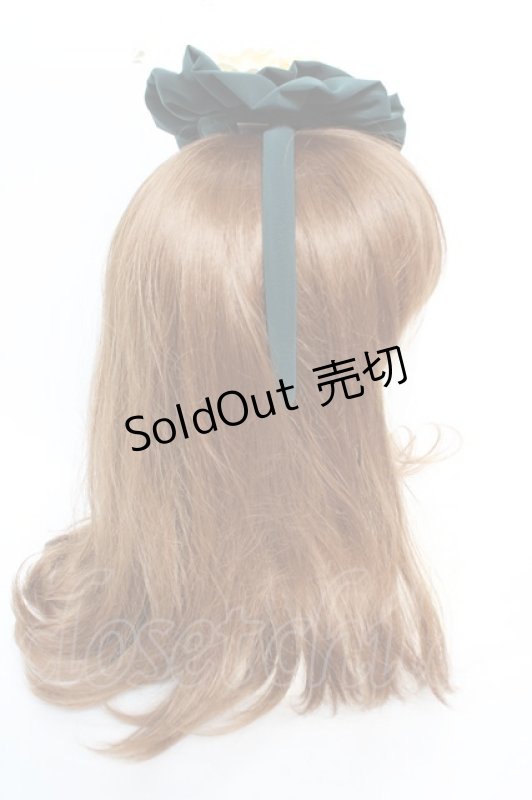 画像3: metamorphose / 無地円形フリルカチューシャ  グリーン Y-25-12-12-101-ME-AC-SZ-ZT0304V (3)