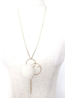 画像1: axes femme / チェーン×ファーネックレス  ゴールド Y-25-12-12-011-AX-AC-SZ-ZY