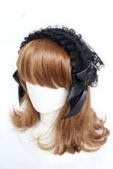 Estrellas / ショートヴェールカチューシャ  黒×青 Y-25-12-12-107-EL-AC-SZ-ZY