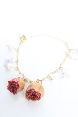 axes femme / 薔薇×パールブレスレット  ゴールド Y-25-12-12-012-AX-AC-SZ-ZY