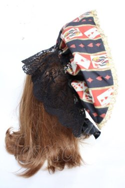 画像4: Royal Princess Alice / エリザベスカラー(ボンネットアレンジ可能)/赤の女王夜汽車コラボ  黒 Y-25-12-12-108-LO-AC-SZ-ZY