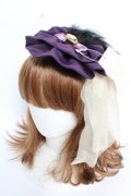 metamorphose / 羽根付ヴェール円形カチューシャ  紫 Y-25-12-12-112-ME-AC-SZ-ZY