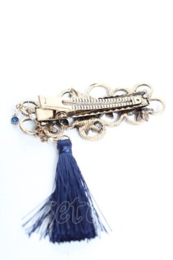 画像2: axes femme / ジャスミンヘアクリップ  紺 Y-25-12-12-013-AX-AC-SZ-ZY