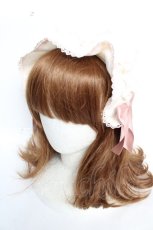 画像1: axes femme Kawaii / ドットチュールフリルカチューシャ  ピンク Y-25-12-12-118-AX-AC-SZ-ZH (1)
