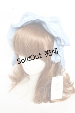 画像1: axes femme Kawaii / ドットチュールフリルカチューシャ  ブルー Y-25-12-12-119-AX-AC-SZ-ZT635