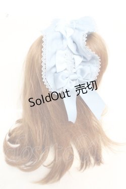 画像3: axes femme Kawaii / ドットチュールフリルカチューシャ  ブルー Y-25-12-12-119-AX-AC-SZ-ZT635