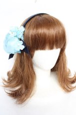 画像1: Innocent World / 紫陽花と薔薇のカチューシャ - ブルー Y-25-12-12-125-IW-AC-SZ-ZT635 (1)