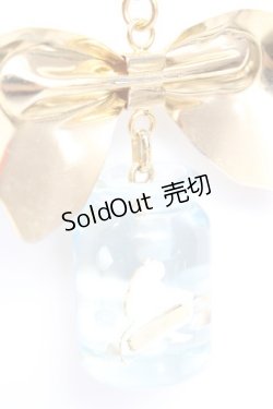 画像2: Q-pot. /アリス/フローディングボトルネックレス  ゴールド×サックス Y-25-12-12-019-QP-AC-AS-ZT0304V