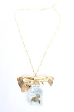 画像3: Q-pot. /アリス/フローディングボトルネックレス  ゴールド×サックス Y-25-12-12-019-QP-AC-AS-ZY