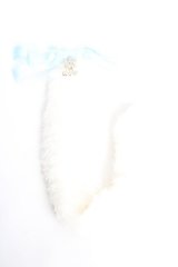 ALICE and the PIRATES / Sweet Heart kitty tail ブローチ  白×サックス Y-25-12-12-024-PA-ZA-SZ-ZY