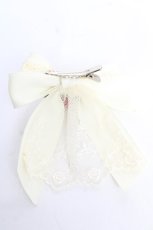 画像2: Innocent World / 巻きバラとレースリボンクリップ  アイボリー Y-25-12-12-029-IW-ZA-SZ-ZT644F006 (2)