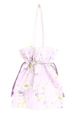 画像1: PINK HOUSE / Little Violet柄巾着バッグ  ラベンダー Y-25-12-12-035-LO-BG-SZ-ZT635 (1)