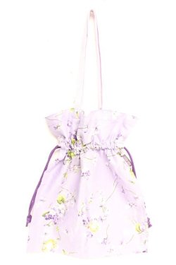 画像1: PINK HOUSE / Little Violet柄巾着バッグ  ラベンダー Y-25-12-12-035-LO-BG-SZ-ZY