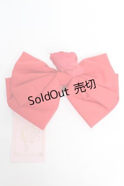 画像1: metamorphose / バラ付リボンバレッタ  赤 Y-25-12-12-040-ME-AC-SZ-ZY