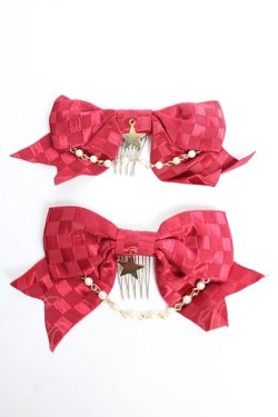 画像1: BABY, THE STARS SHINE BRIGHT / お星様とパールのリボンコーム  エンジ Y-25-12-12-041-BA-ZA-SZ-ZY