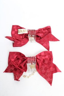 画像2: BABY, THE STARS SHINE BRIGHT / お星様とパールのリボンコーム  エンジ Y-25-12-12-041-BA-ZA-SZ-ZY