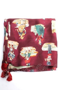画像1: Jane Marple / Old Englandのスカーフ  ボルドー Y-25-12-12-046-JM-ZA-SZ-ZY