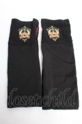 Ozz Croce / エンブレムワッペン付シースルーアームカバー  黒 Y-25-12-12-050-OO-ZA-SZ-ZY