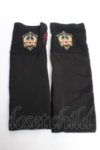 Ozz Croce / エンブレムワッペン付シースルーアームカバー  黒 Y-25-12-12-050-OO-ZA-SZ-ZY