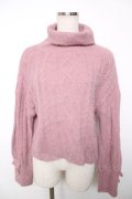 axes femme POETIQUE / フェザーヤーンタートルプルオーバー M ピンク Y-25-12-13-036-AX-TO-SZ-ZY
