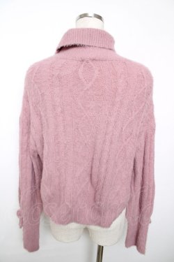 画像2: axes femme POETIQUE / フェザーヤーンタートルプルオーバー M ピンク Y-25-12-13-036-AX-TO-SZ-ZY