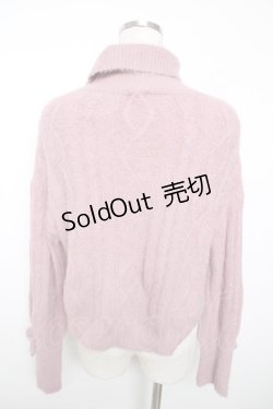 画像2: axes femme POETIQUE / フェザーヤーンタートルプルオーバー M ピンク Y-25-12-13-036-AX-TO-SZ-ZI