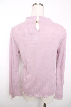 画像2: axes femme / バラボトルネックプルオーバー  ピンク Y-25-12-13-037-AX-TO-SZ-ZY