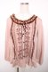 画像1: axes femme / 襟ファープリントカットソー  ピンク Y-25-12-13-038-AX-TO-SZ-ZY (1)