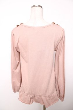 画像2: axes femme / 襟ファープリントカットソー  ピンク Y-25-12-13-038-AX-TO-SZ-ZY