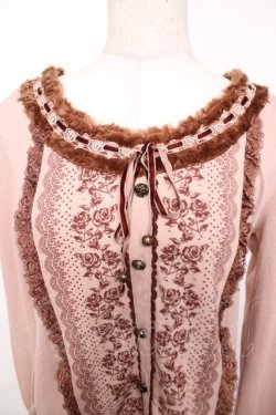 画像3: axes femme / 襟ファープリントカットソー  ピンク Y-25-12-13-038-AX-TO-SZ-ZY