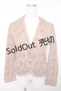 axes femme / 花柄ジャケット  ピンク Y-25-12-13-039-AX-JA-SZ-ZS