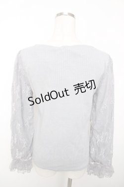 画像2: axes femme / ローズガーデン×蝶レースプルオーバー  グレー Y-25-12-13-042-AX-TO-SZ-ZI