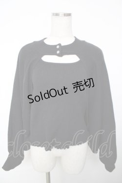 画像1: axes femme / ニットタンク×2WAYニット F 黒 Y-25-12-13-044-AX-TO-SZ-ZS