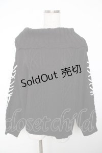 axes femme / 袖レースアップニットプルオーバー F 黒 Y-25-12-13-045-AX-TO-SZ-ZY