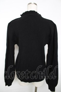 画像2: axes femme / リボン付きニット M 黒 Y-25-12-13-047-AX-TO-SZ-ZY