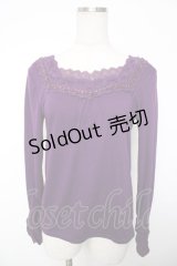 axes femme / 袖口ボタンインナープルオーバー  パープル Y-25-12-13-049-AX-TO-SZ-ZY