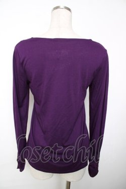 画像2: axes femme / 袖口ボタンインナープルオーバー  パープル Y-25-12-13-049-AX-TO-SZ-ZY