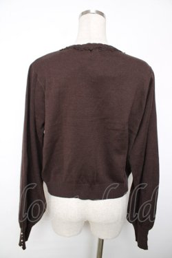 画像2: axes femme / クラシカルフラワー刺繍カーディガン/ミュルーズ染織美術館コラボ  Dブラウン Y-25-12-13-050-AX-TO-SZ-ZY