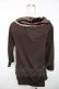 画像2: axes femme / ベロアネックカットソー  ブラウン Y-25-12-13-051-AX-TO-SZ-ZY (2)