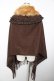 画像2: axes femme / ファーカラー付きストール 200×60cm 茶 Y-25-12-13-052-AX-ZA-SZ-ZY (2)
